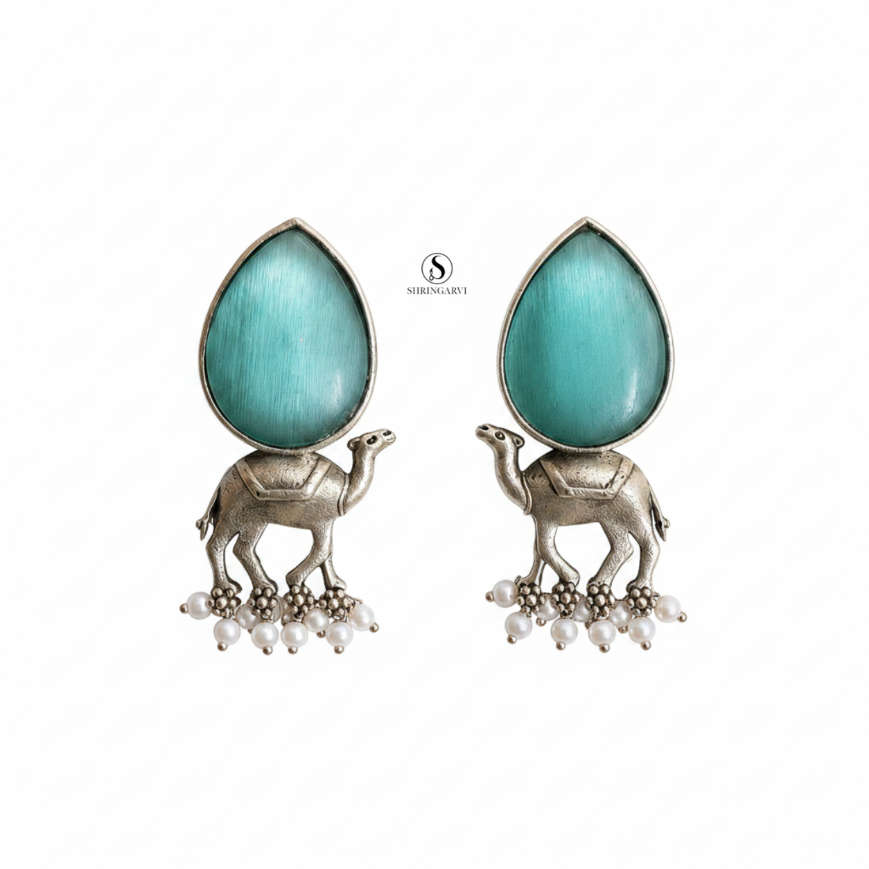 Aqua Blue Monalisa Maruvi Danglers