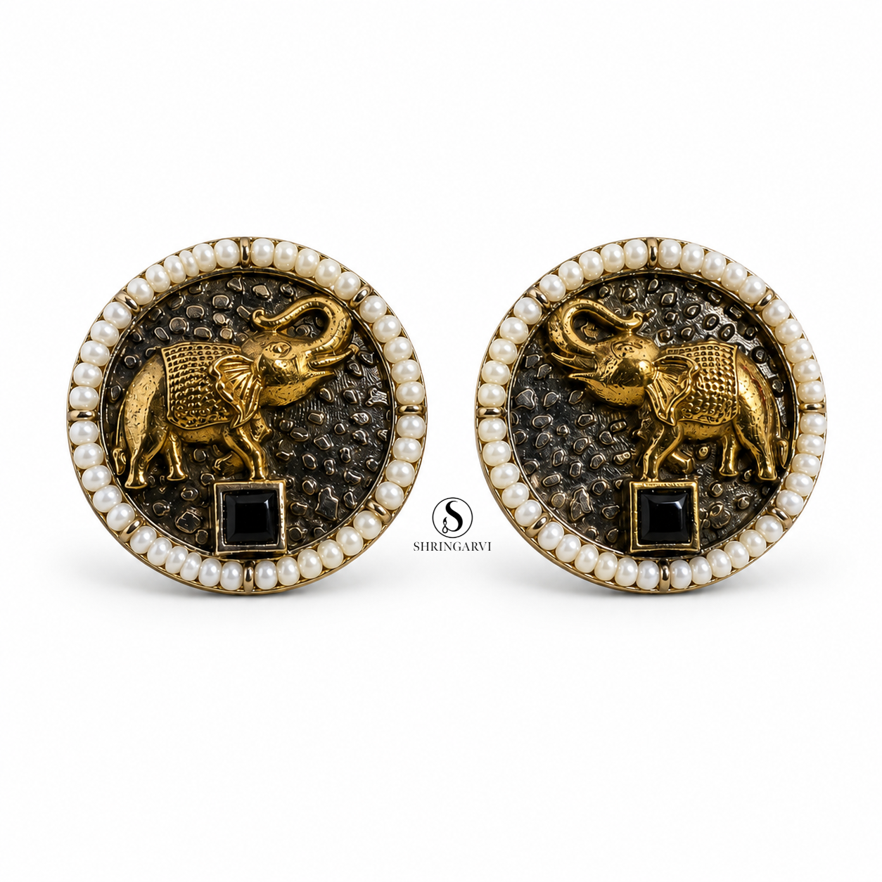 Black Vinayak Studs