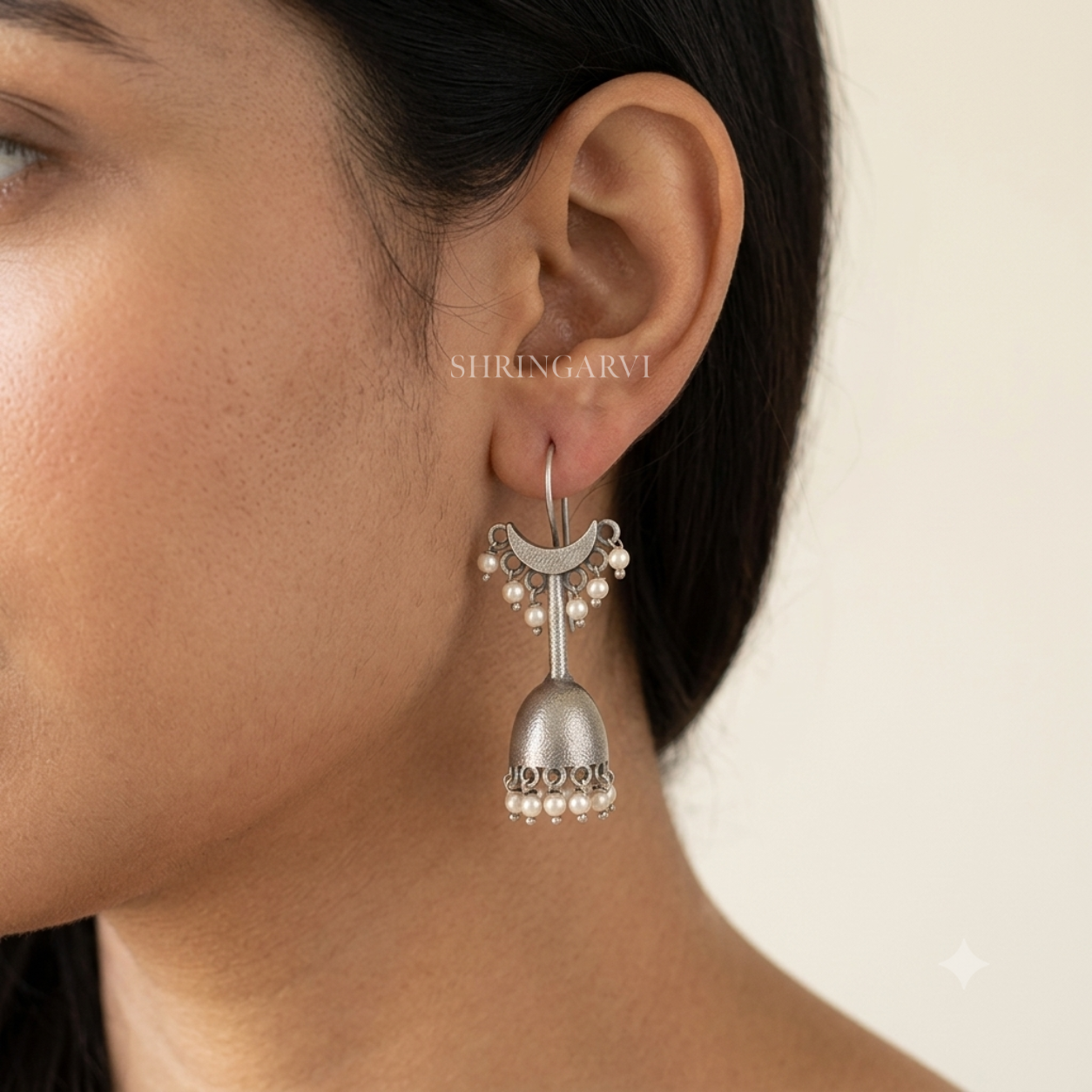 Chandraghanta Pearl Jhumka