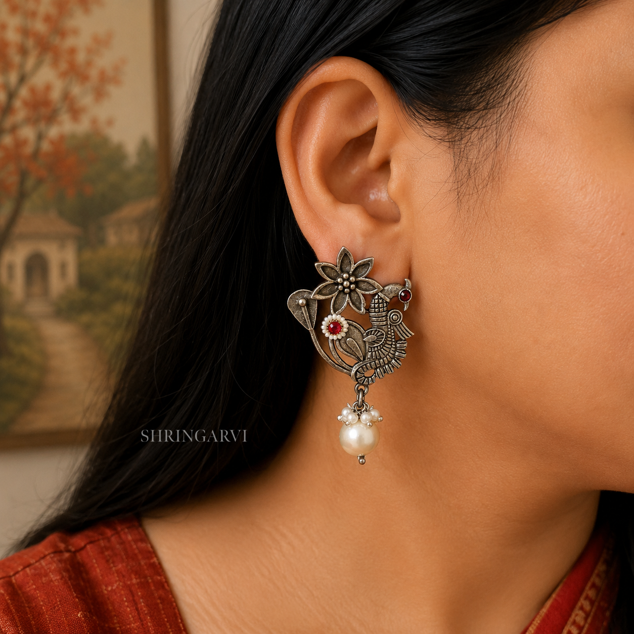 Pearl Mayuri Danglers