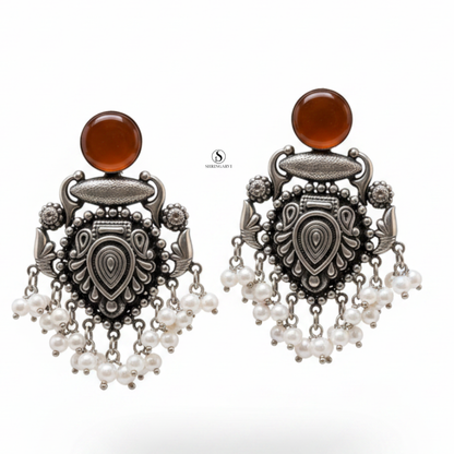 Amber Brown Raagini Danglers