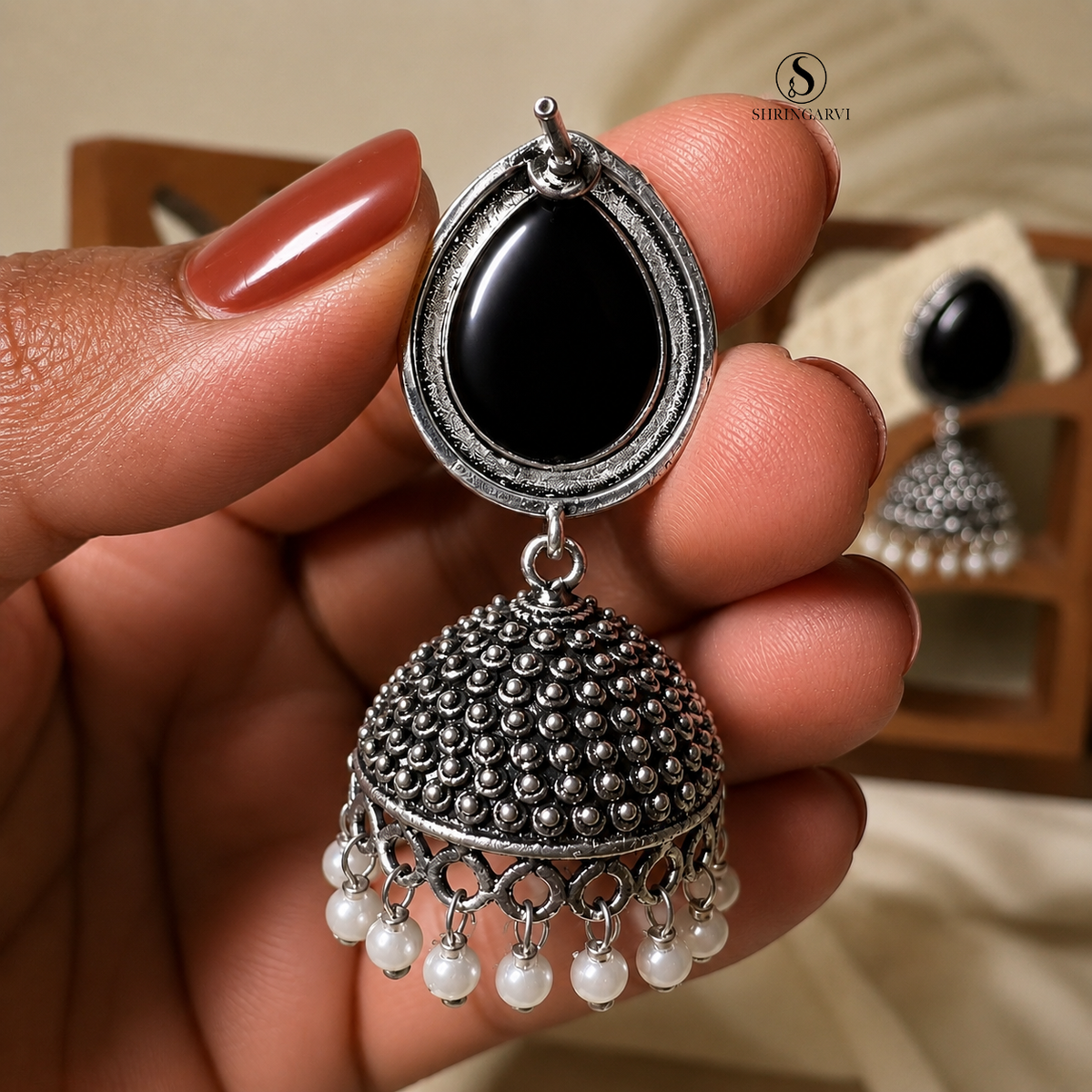 Black Ishanvi Jhumka