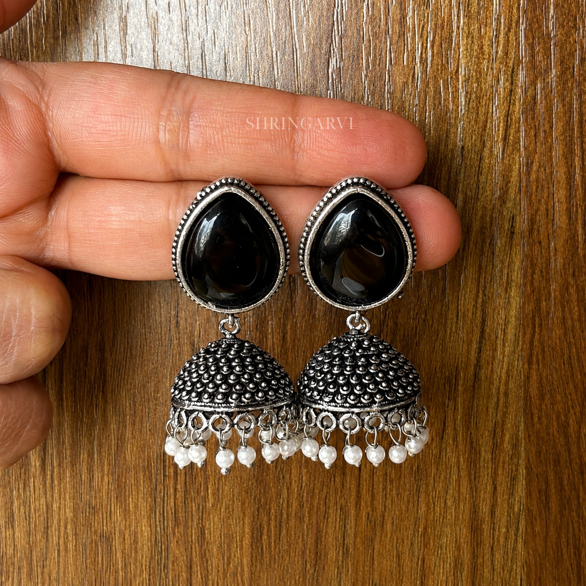 Black Ishanvi Jhumka