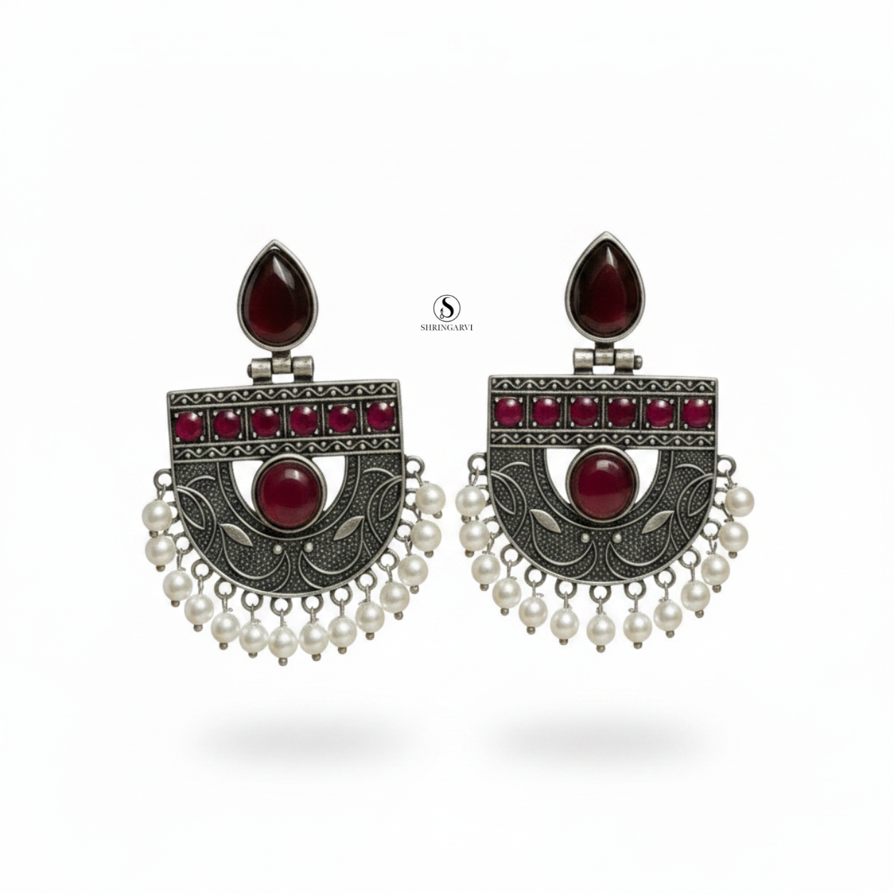 Deep Maroon Aadya Chandbalis