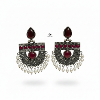 Deep Maroon Aadya Chandbalis