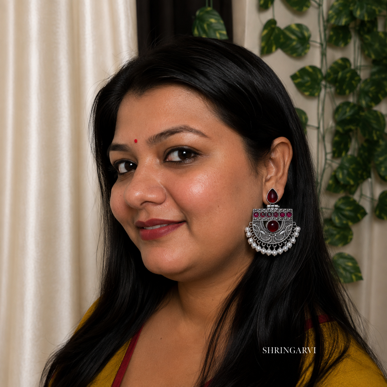 Deep Maroon Aadya Chandbalis