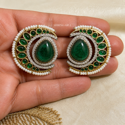 Emerald Green Nisha Stone Studs