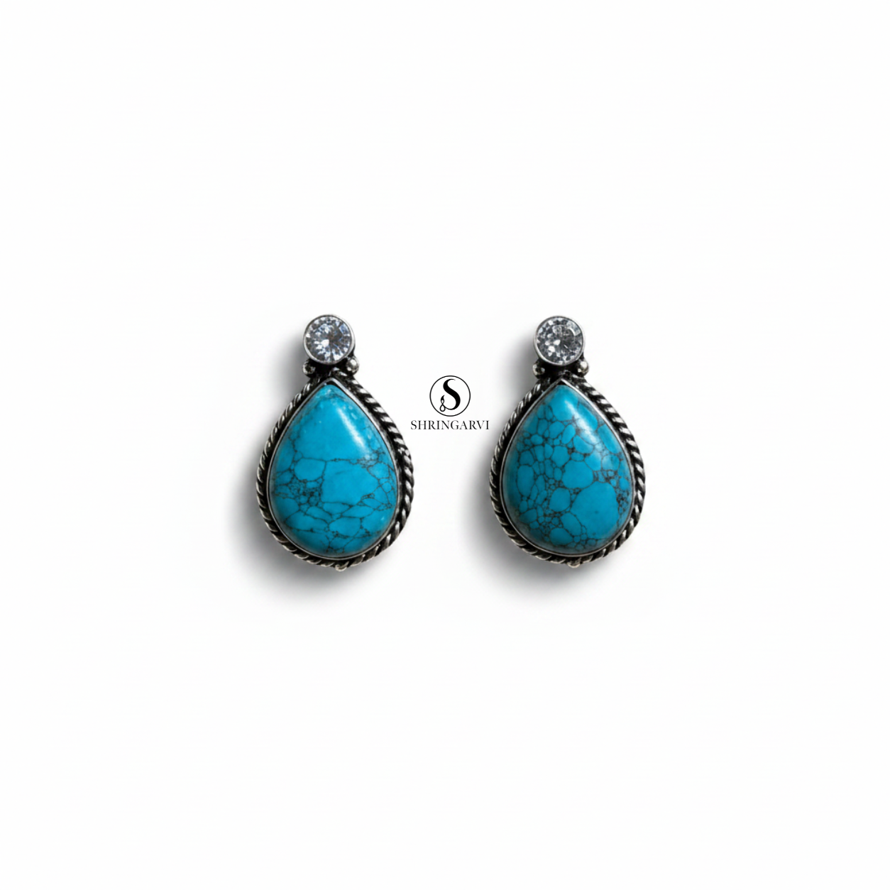 Firoza Raindrop Studs