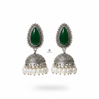 Green Gaura Jhumka