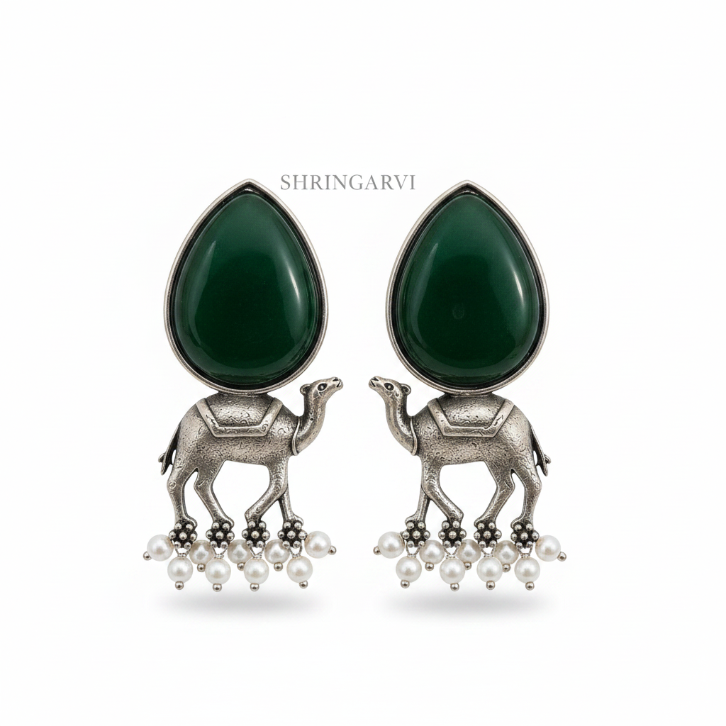 Emerald Green Monalisa Maruvi Danglers