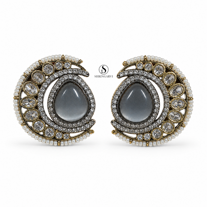 Grey Nisha Studs