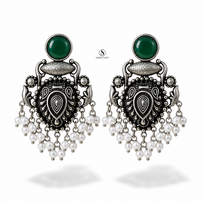 Emerald Green Raagini Danglers