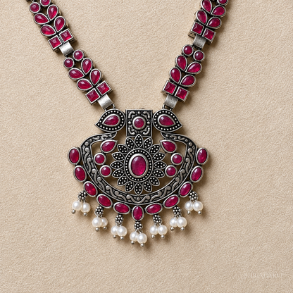 Magenta Lalita Long Necklace Set