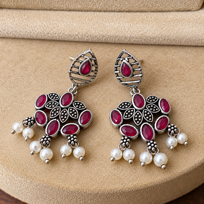 Magenta Lalita Long Necklace Set