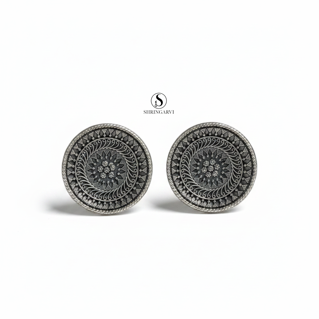 Mandala Brass Studs