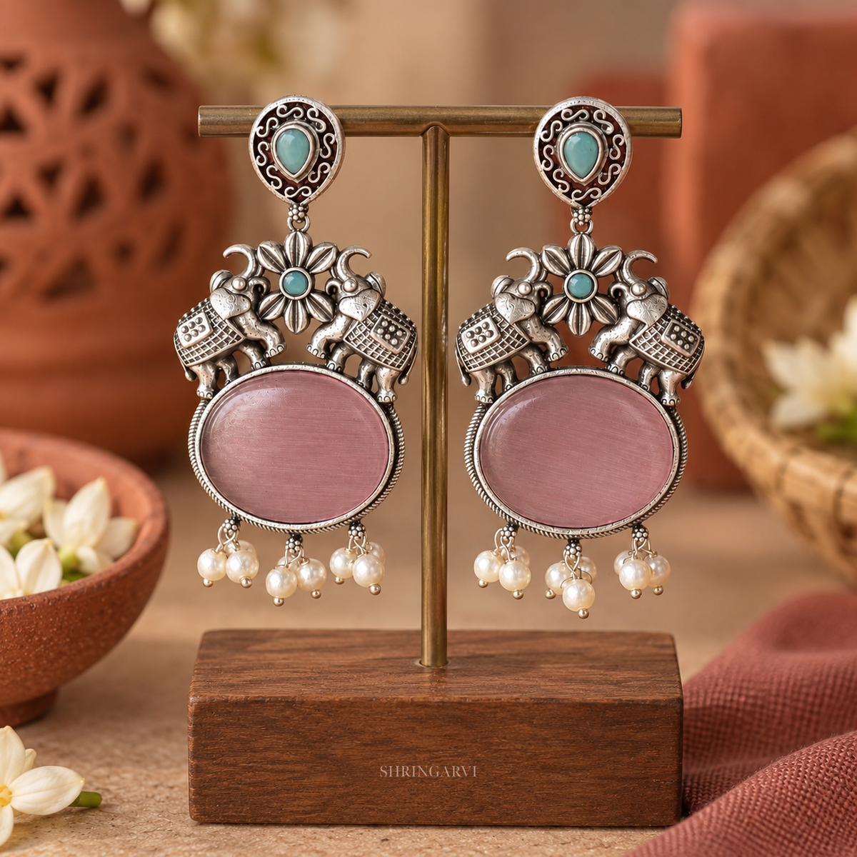 Mauve Riddhi Danglers