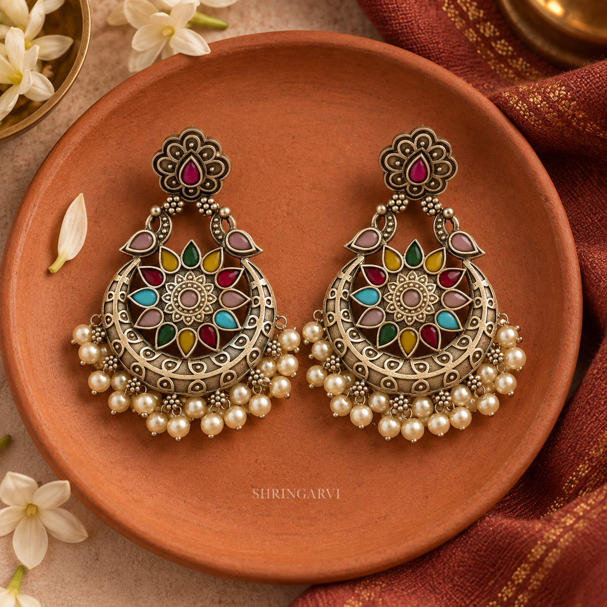 Multicolour Mohini Chandbali