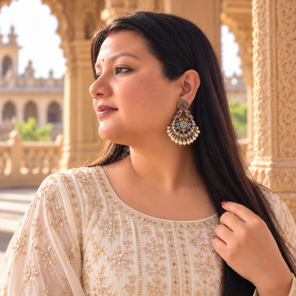 Multicolour Mohini Chandbali
