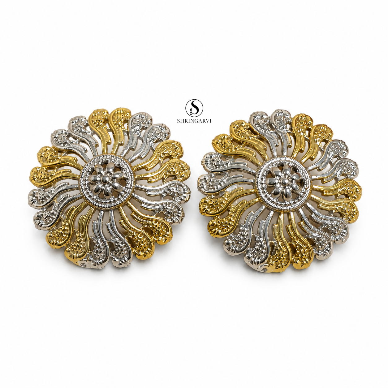 Prisha Dual Tone Studs