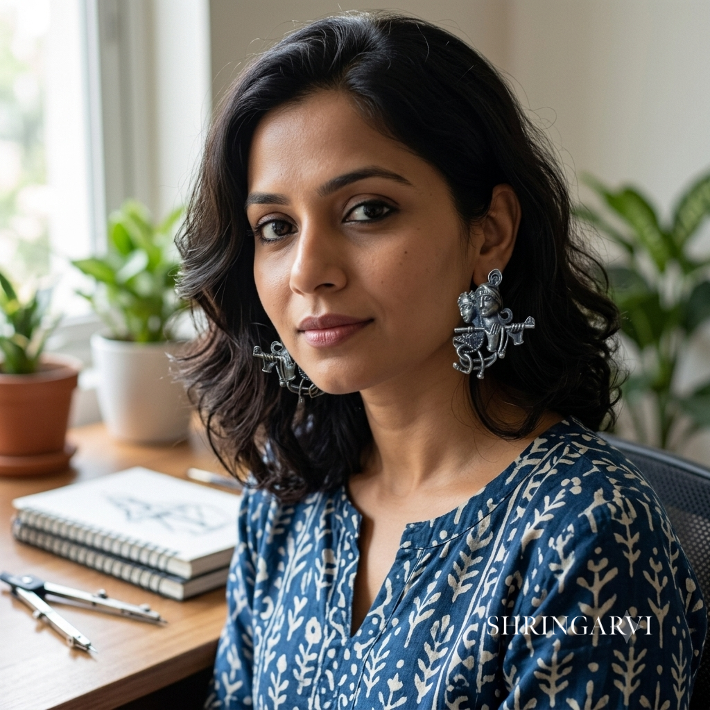 Radhavallabh Brass Earrings