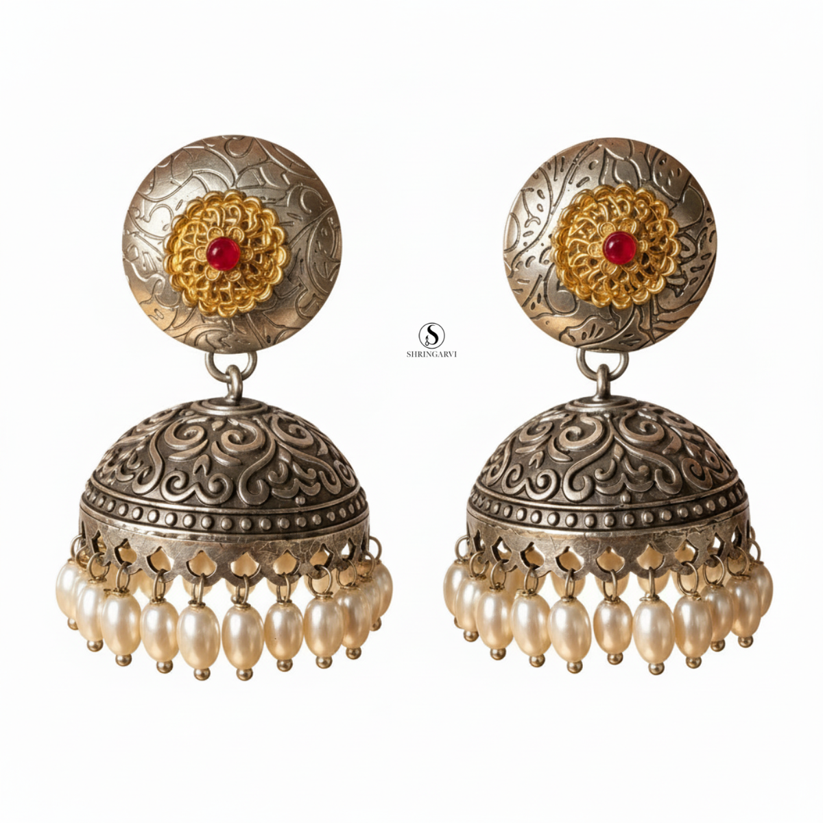 Radhya Dual-tone Jhumka