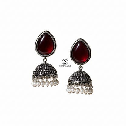 Red Ishanvi Jhumka
