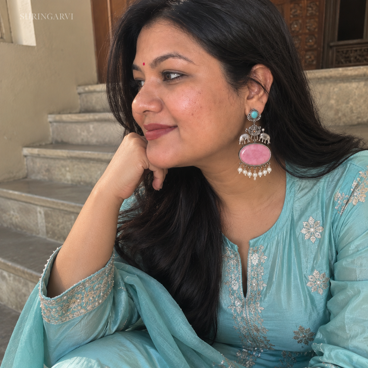 Mauve Riddhi Danglers