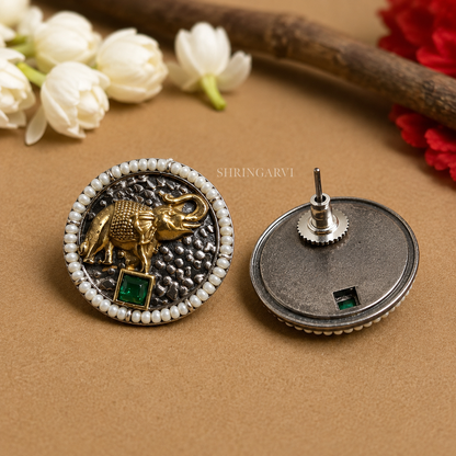 Emerald Green Vinayak Studs