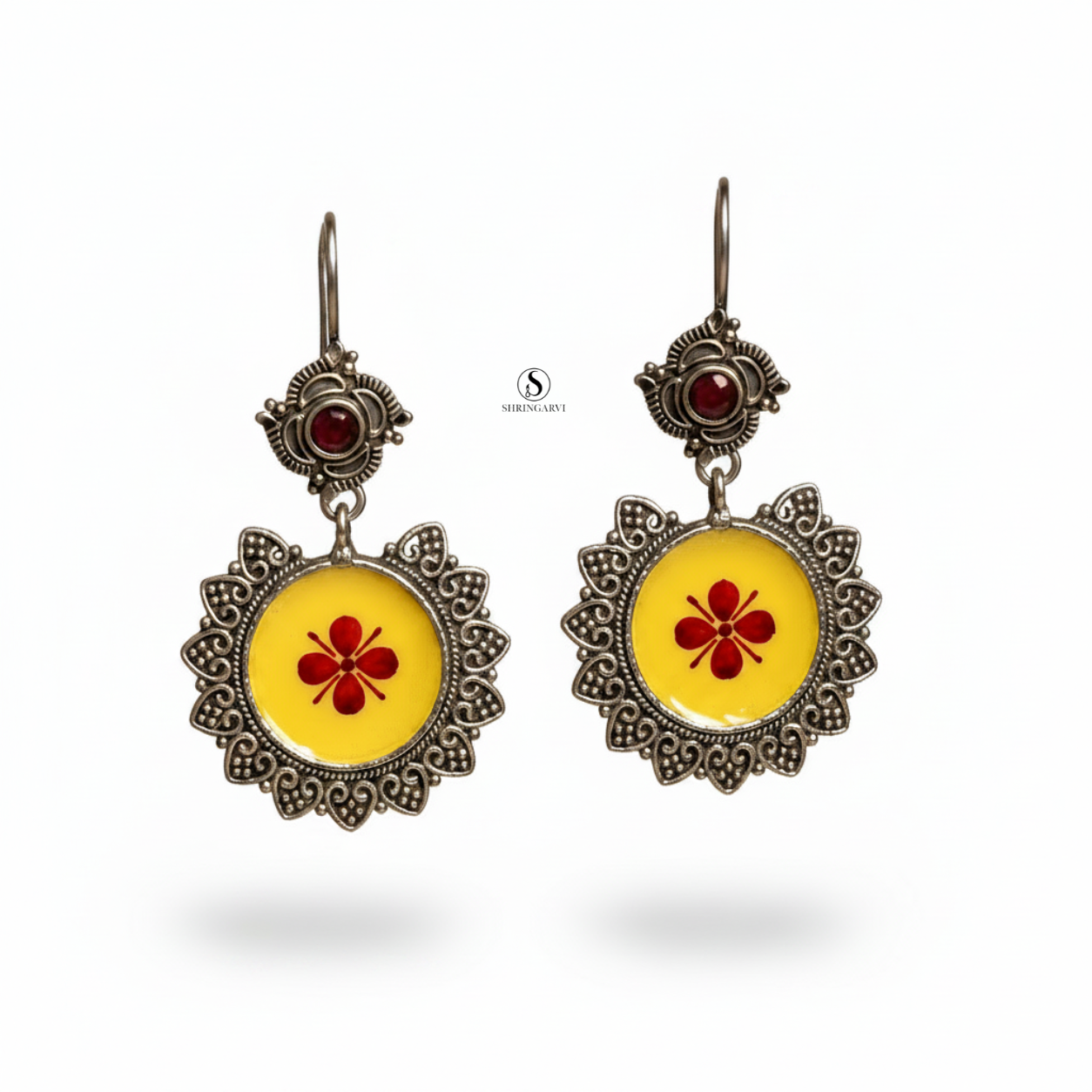 Turmeric Yellow Gulmohar Danglers